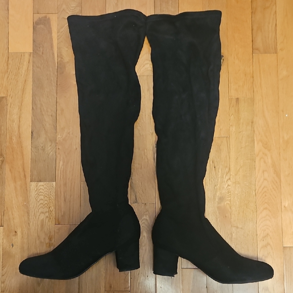 BAMBOO Black Over-the-Knee Boots